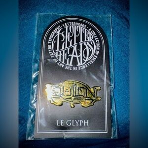 Sullen Art Collective Letter Heads Le Glyph Pin